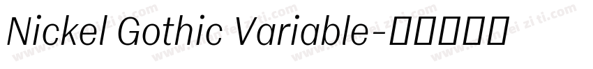 Nickel Gothic Variable字体转换